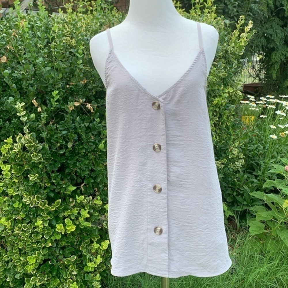 Entro gray button down cami Medium